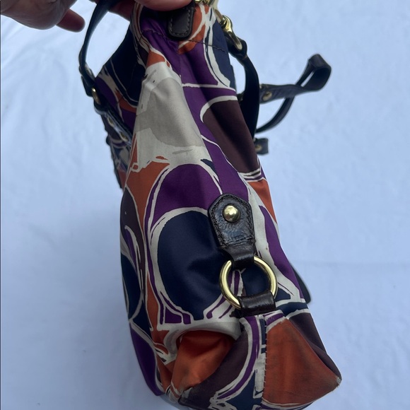 Coach Multicolor Shoulder Bag with Brown Accents Used see the pics - Picture 9 of 11